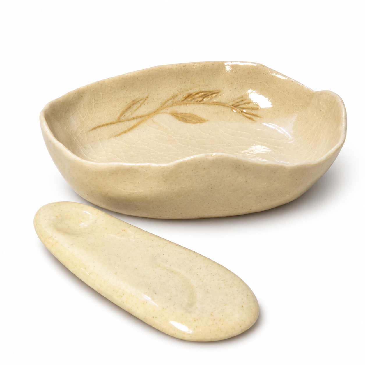 Ceramic Bowl with Spatula
